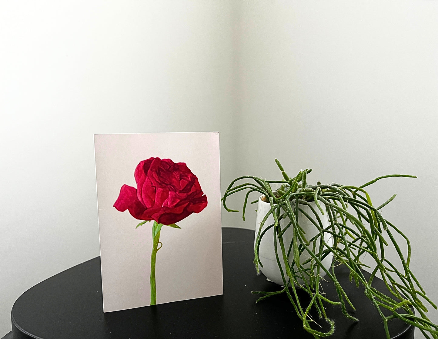 Greeting card 'Red rose'