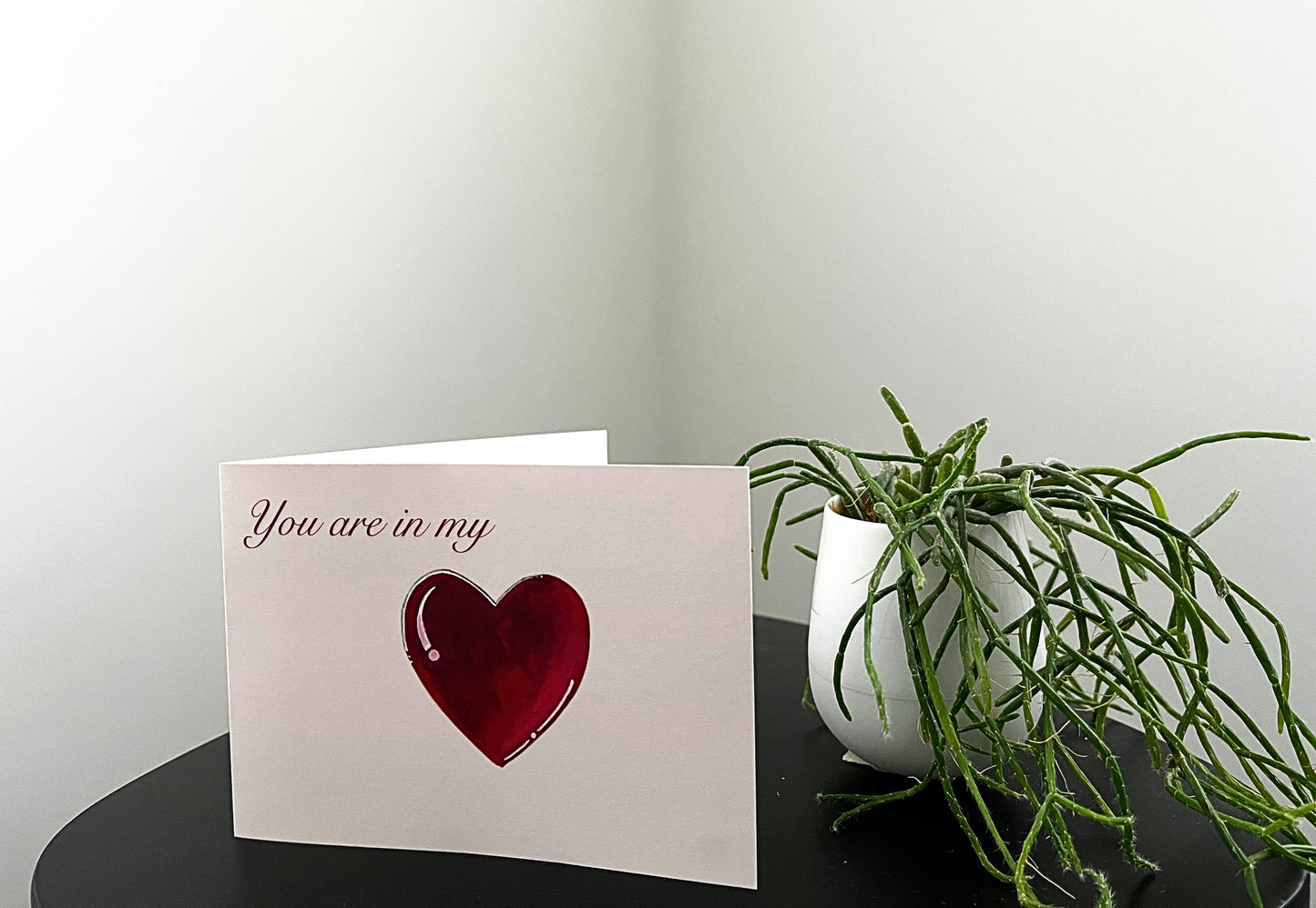 Wenskaart 'You are in my heart'