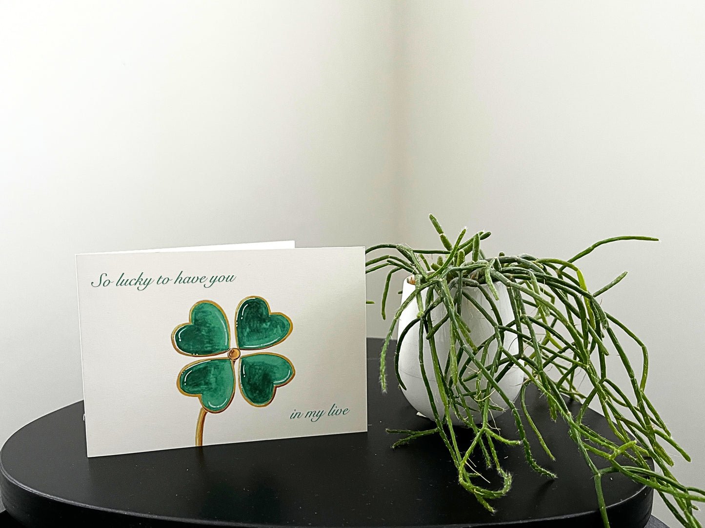 Greeting card 'Four-leaf clover'
