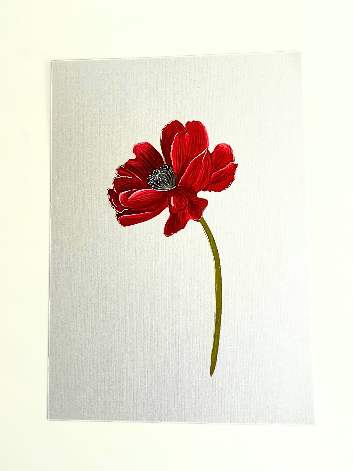 Kunstprint 'klaproos'
