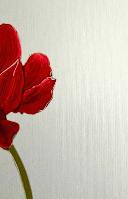 Kunstprint 'klaproos'