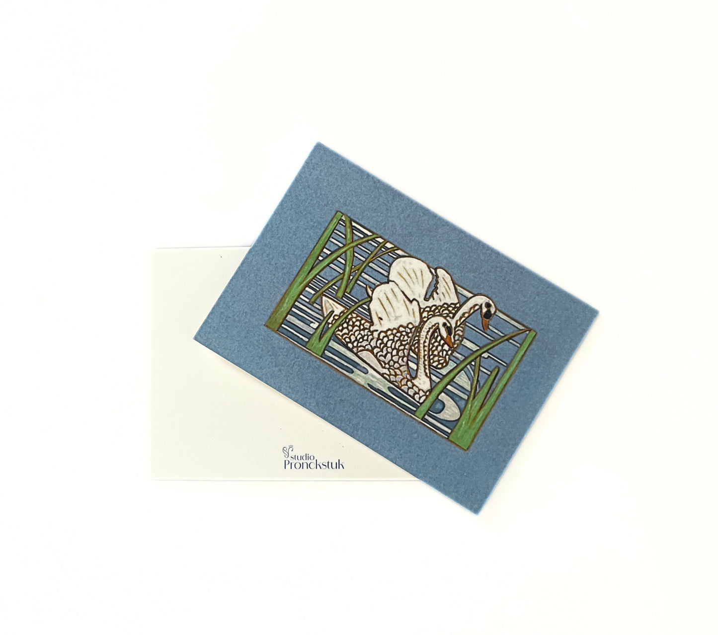 Greeting card 'Swans'