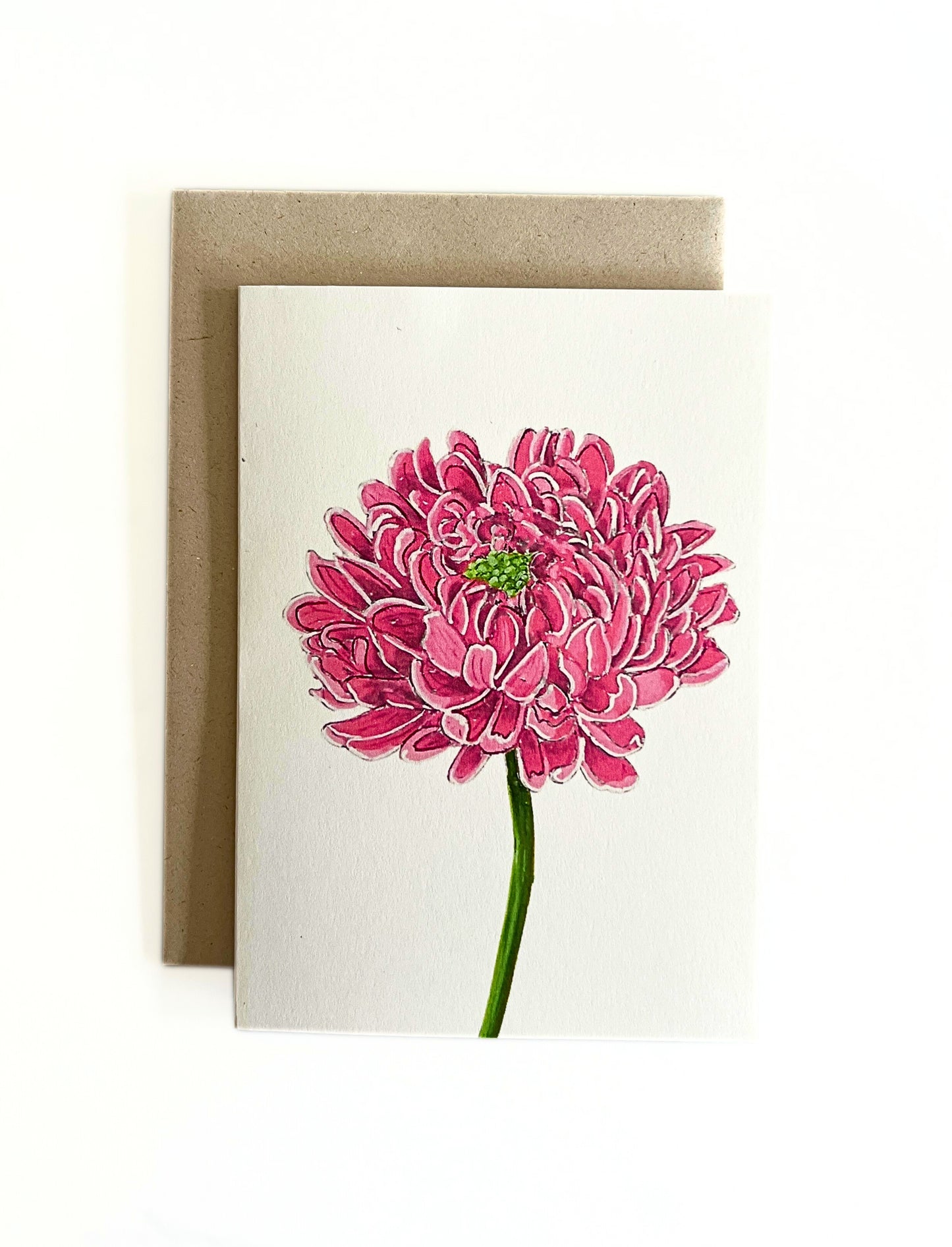 Wenskaart geboortebloem november 'chrysant'