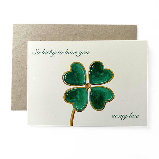 Greeting card 'Four-leaf clover'