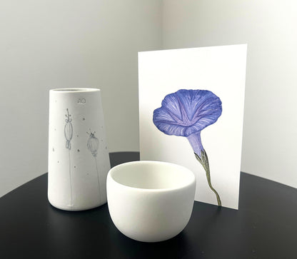Wenskaart geboortebloem september 'Dagwinde'