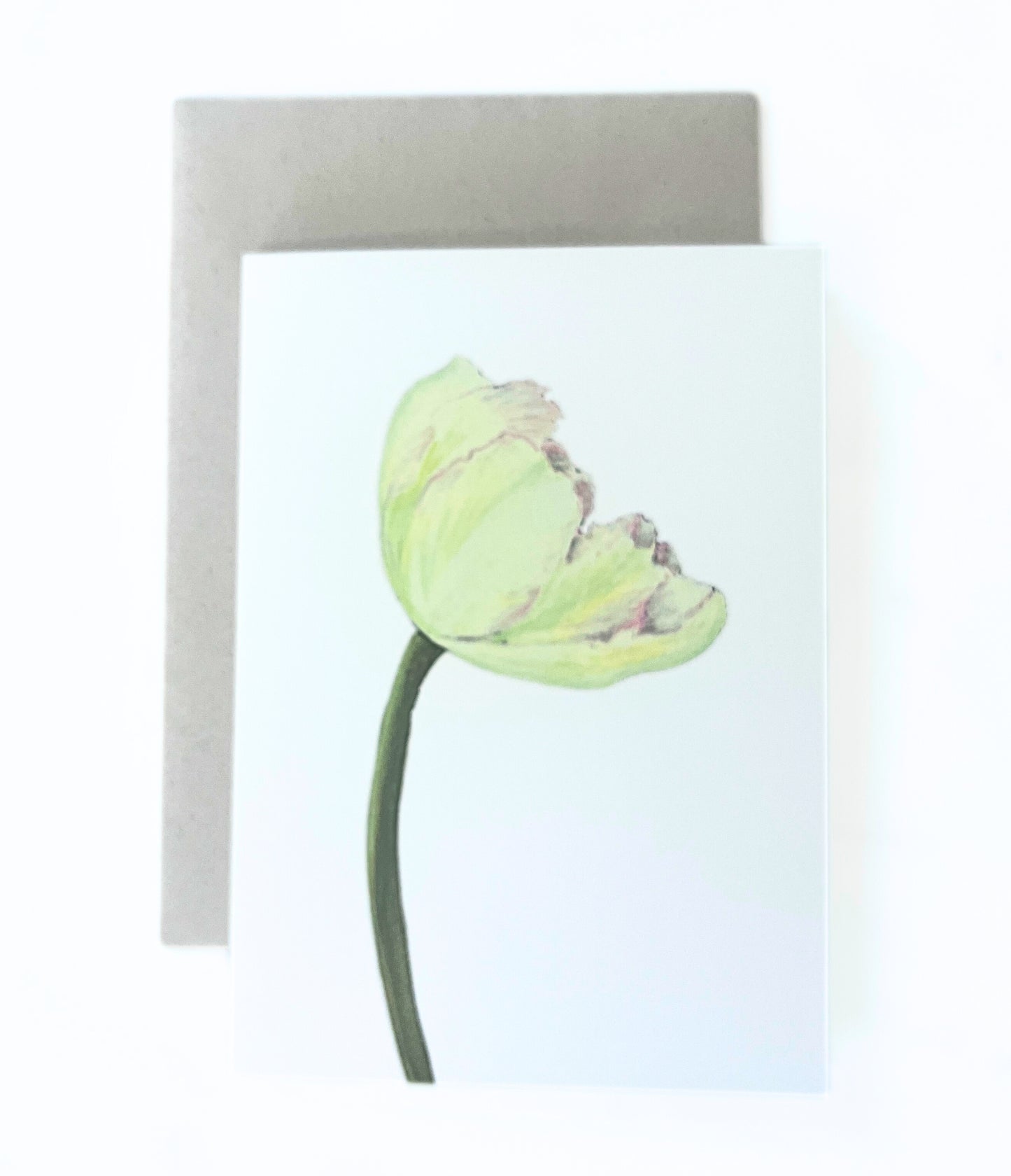 Wenskaart 'Lichtgele tulp'