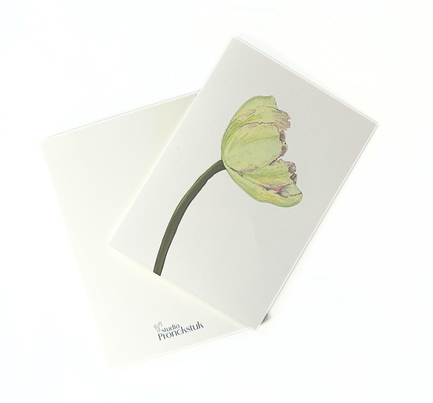 Wenskaart 'Lichtgele tulp'